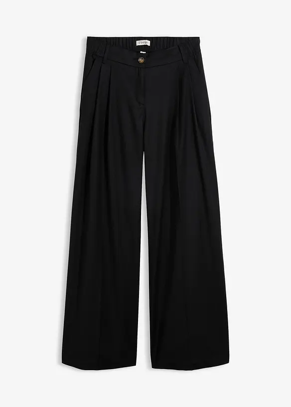 L&auml;ssige Bundfaltenhose aus weichem Woll-Anteil, bonprix