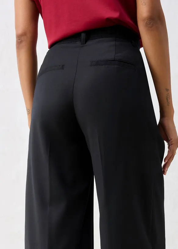 L&auml;ssige Bundfaltenhose aus weichem Woll-Anteil, bonprix