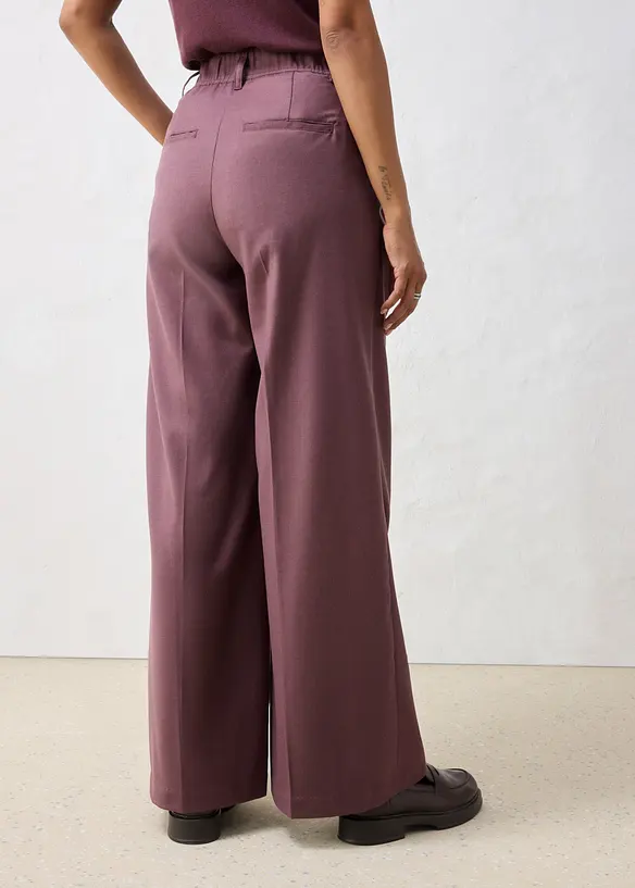 L&auml;ssige Bundfaltenhose aus weichem Woll-Anteil, bonprix