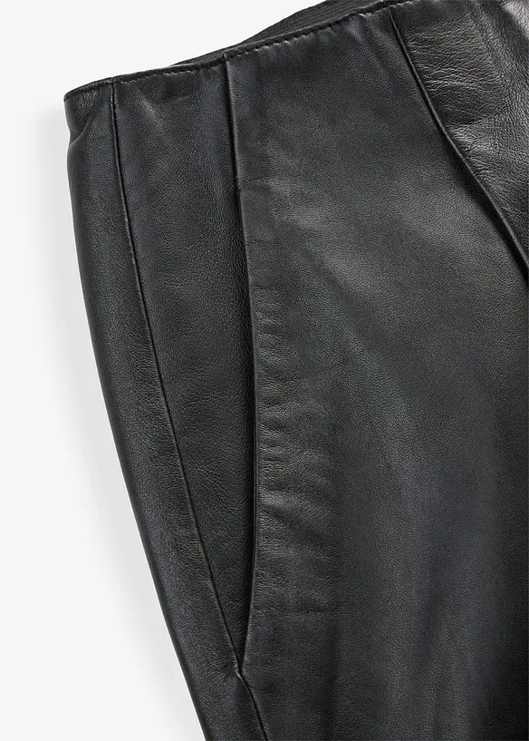 Lederhose mit Bundfalten, bonprix