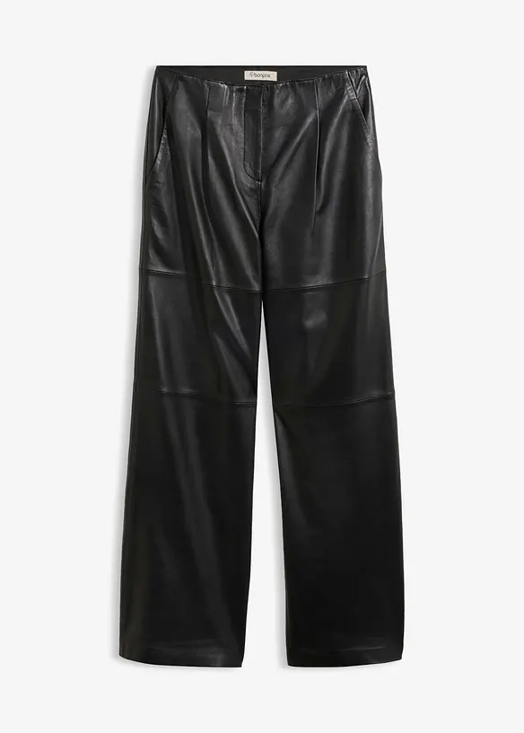 Lederhose mit Bundfalten, bonprix