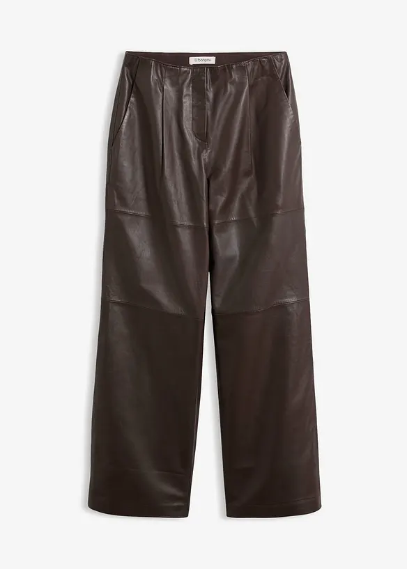 Lederhose mit Bundfalten, bonprix