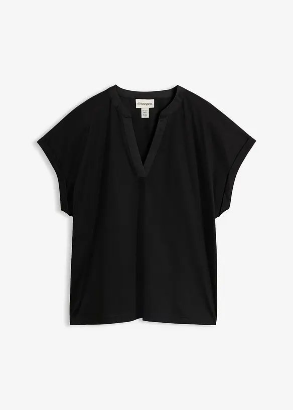 Shirt aus glattem Baumwoll-Seiden-Mix, bonprix
