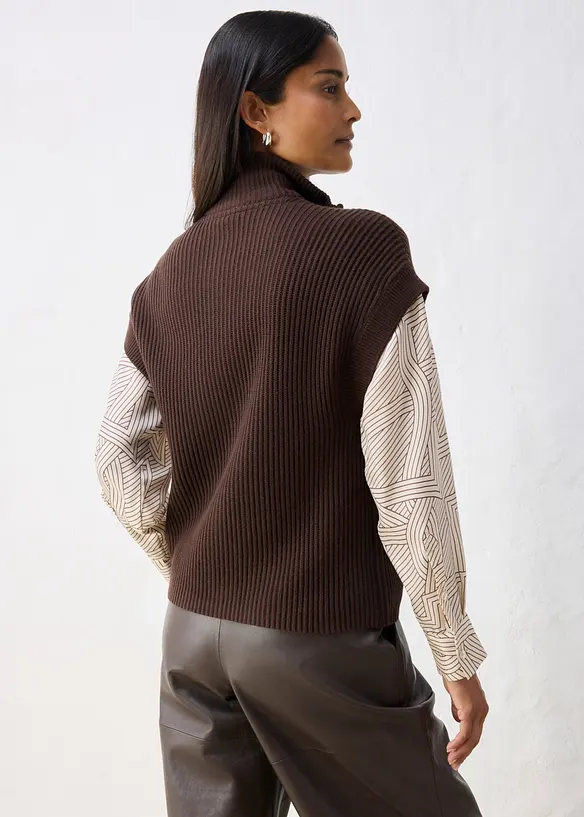 Strick-Weste aus weichem Woll-Mix, bonprix
