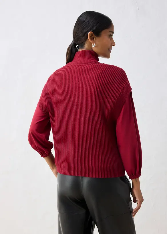 Strick-Weste aus weichem Woll-Mix, bonprix