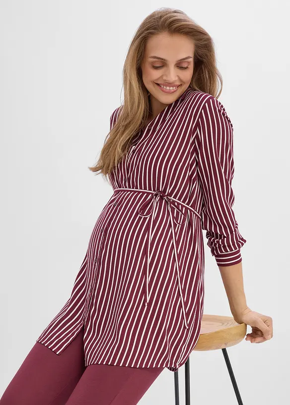 2-in-1 Umstands- und Stillblusenkleid aus flie&szlig;ender Viskose, bonprix