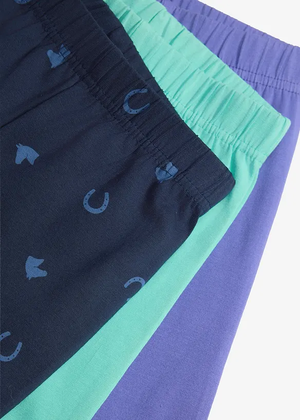 Lot de 3 leggings en coton extensible, bonprix