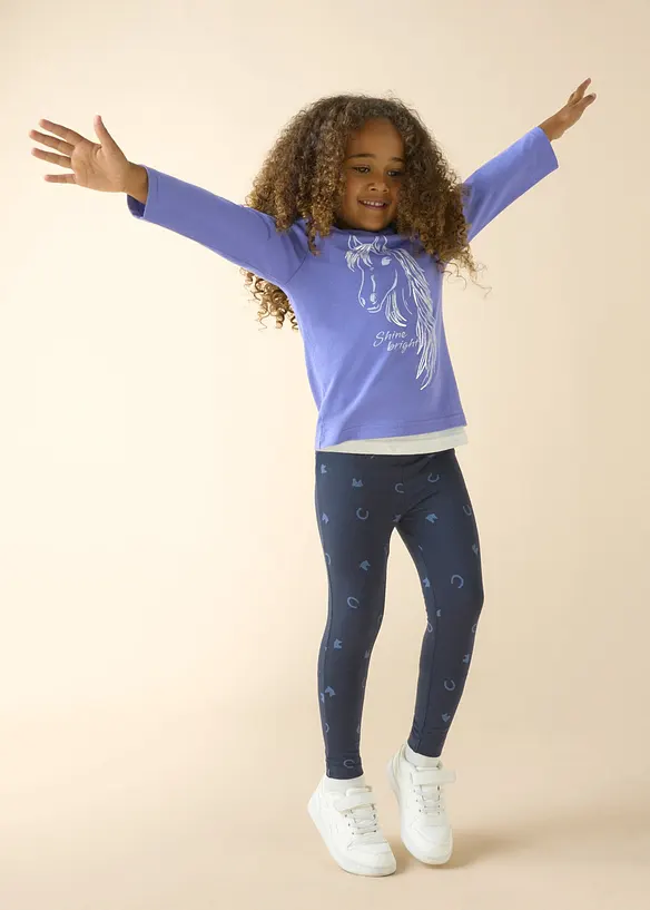 Lot de 3 leggings en coton extensible, bonprix