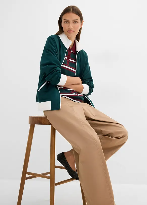 Sweatjacke aus reiner Bio-Baumwolle, bonprix