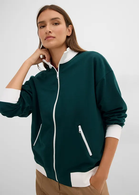 Sweatjacke aus reiner Bio-Baumwolle, bonprix