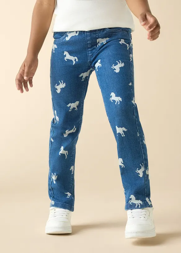 Jean taille mi-haute &eacute;lastiqu&eacute;e, bonprix