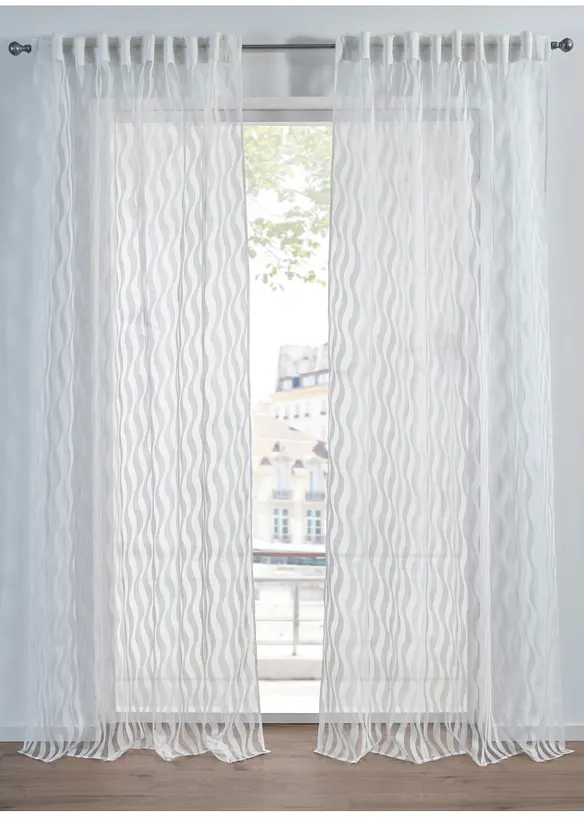 Voilage &agrave; motif d&eacute;vor&eacute; (1 pce), bonprix