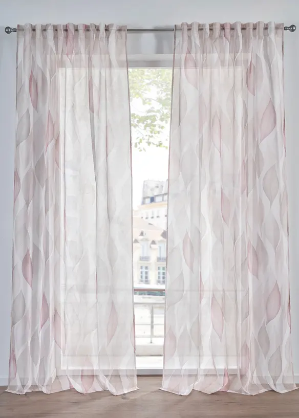Voilage avec polyester recycl&eacute; (1 pce), bonprix