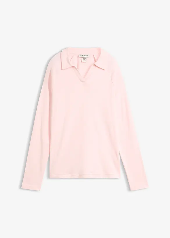 Polo manches longues 100% coton, bonprix