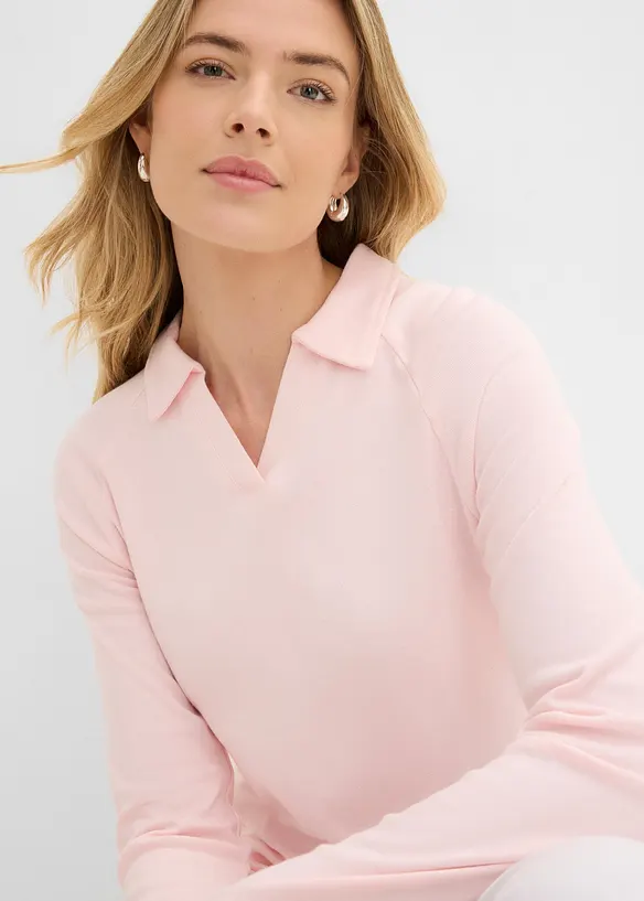 Polo manches longues 100% coton, bonprix