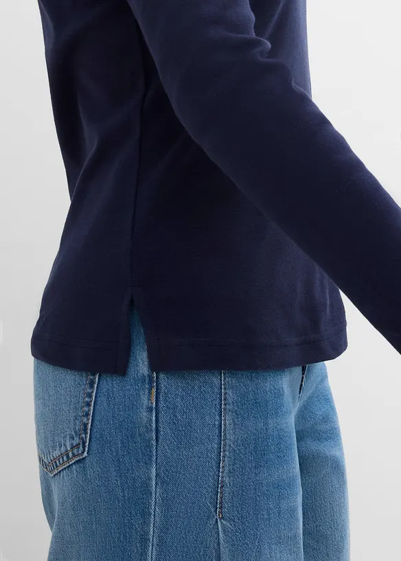 Polo manches longues 100% coton, bonprix