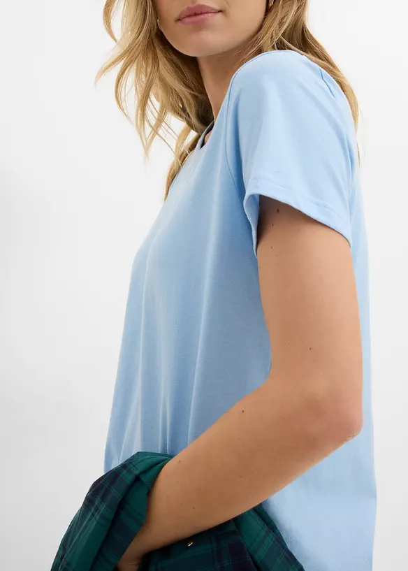 Lot de 3 T-shirts col V 100% coton, bonprix
