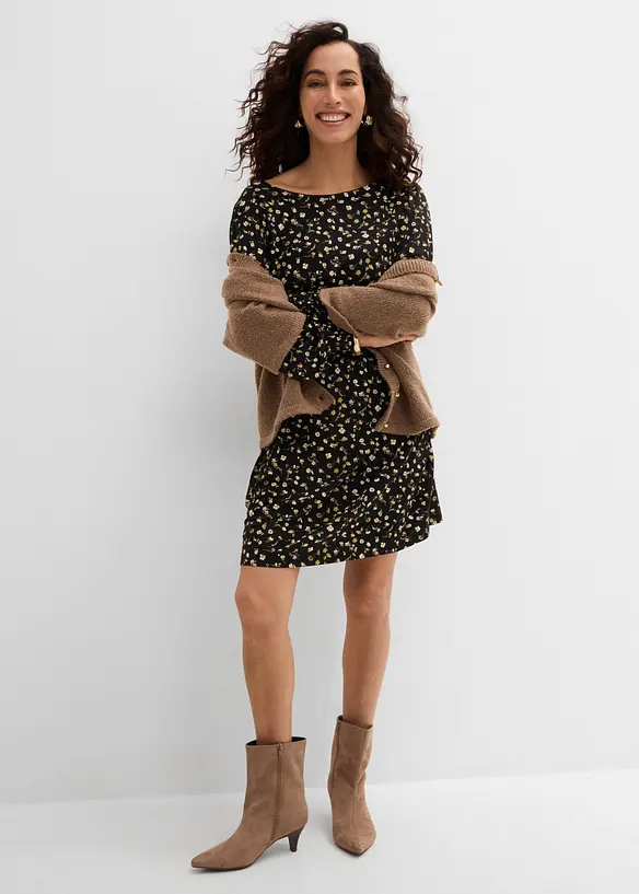 Jerseykleid mit Rundhals, bonprix