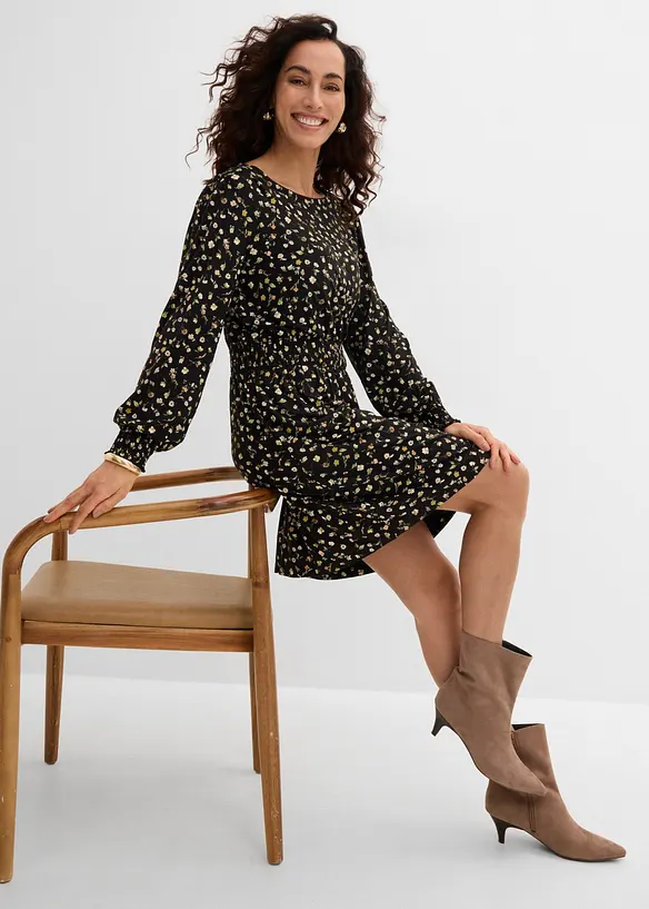 Jerseykleid mit Rundhals, bonprix