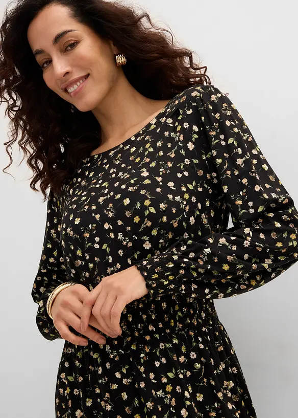 Jerseykleid mit Rundhals, bonprix