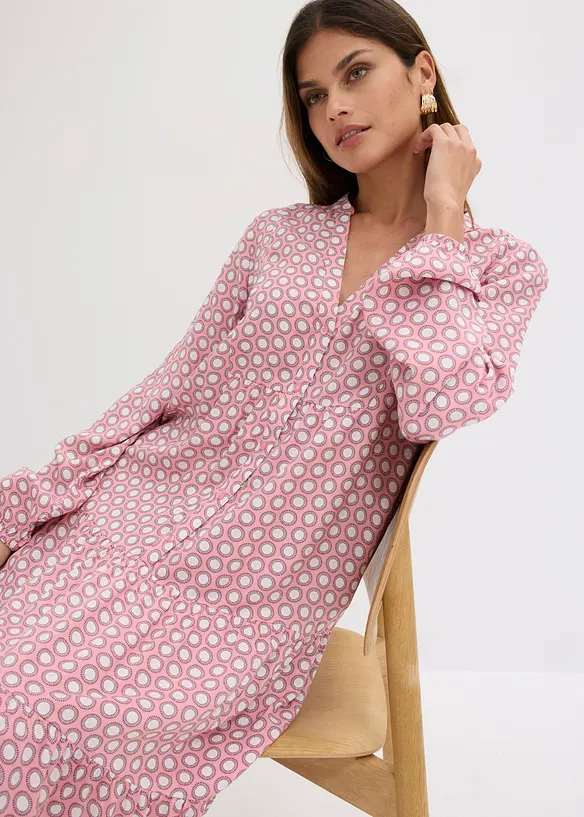 Tunika-Kleid aus flie&szlig;ender Viskose, bonprix
