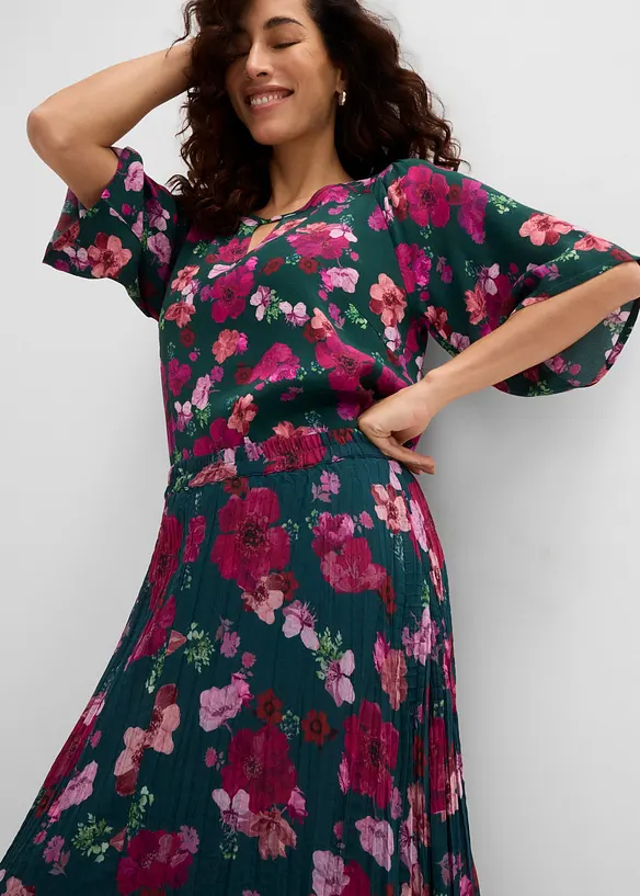 Jupe en tissu froiss&eacute;, bonprix