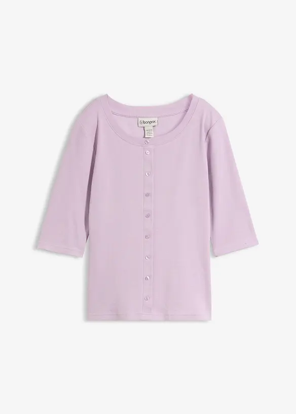 Rippshirt aus Bio-Baumwoll-Mix, bonprix