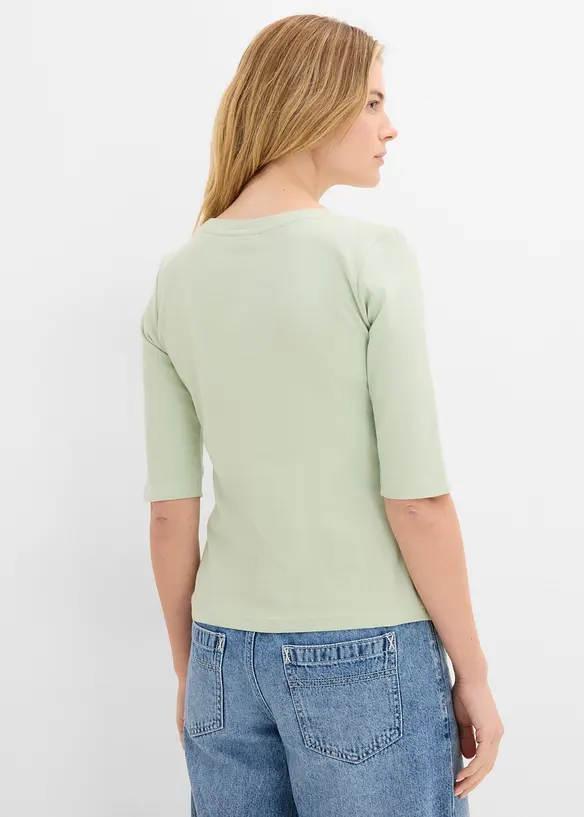 Shirt mit durchgehender Knopfleiste, bonprix