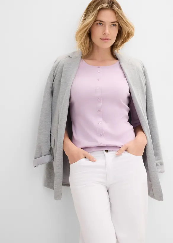 Rippshirt aus Bio-Baumwoll-Mix, bonprix