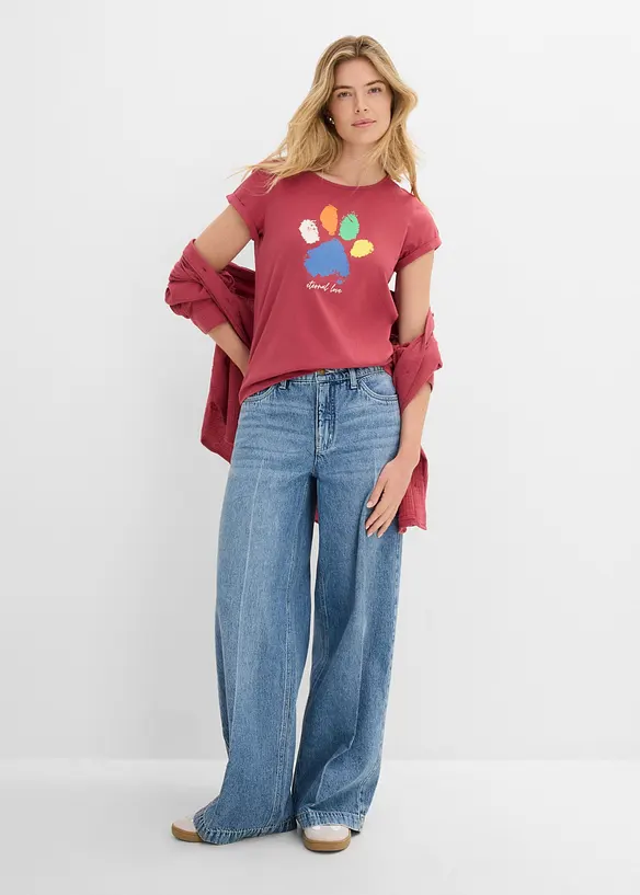 T-Shirt aus reiner Baumwolle, bonprix