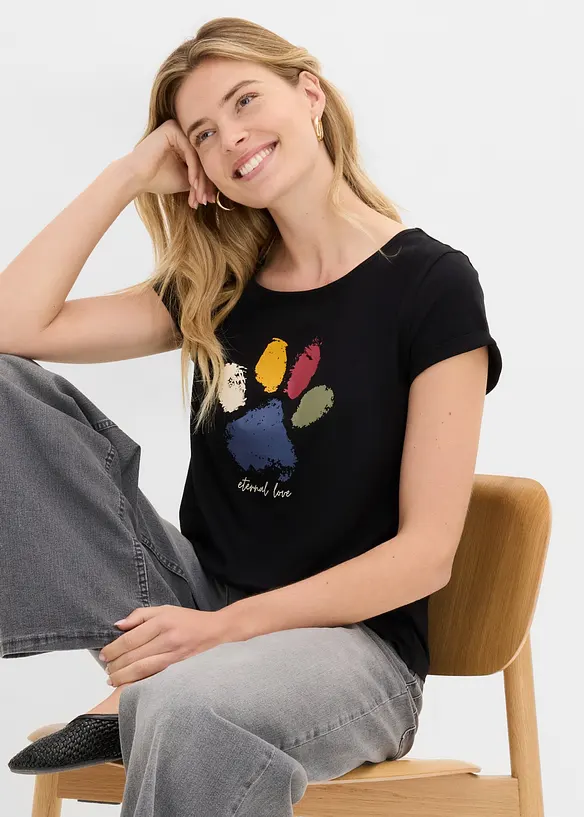 T-Shirt aus reiner Baumwolle, bonprix