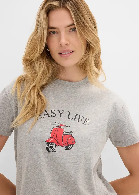 Locker geschnittenes T-Shirt mit Baumwolle, bonprix