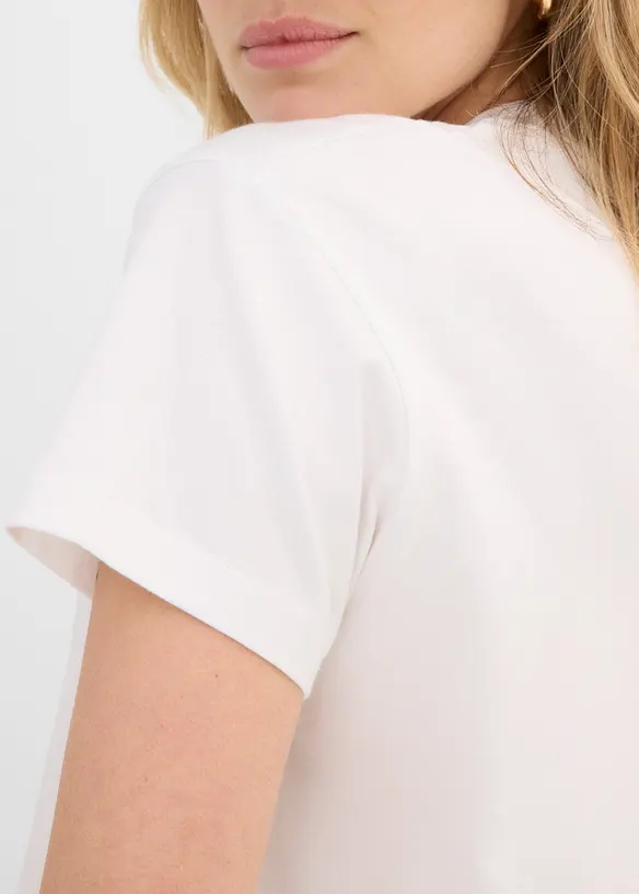 T-Shirt in lockerer Passform mit Baumwolle, bonprix