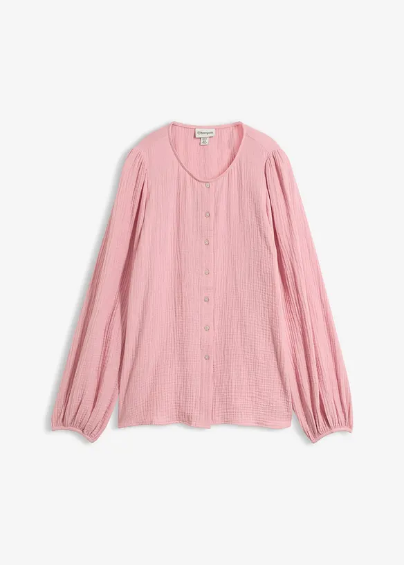 Oversize-Bluse aus softem Musselin, bonprix