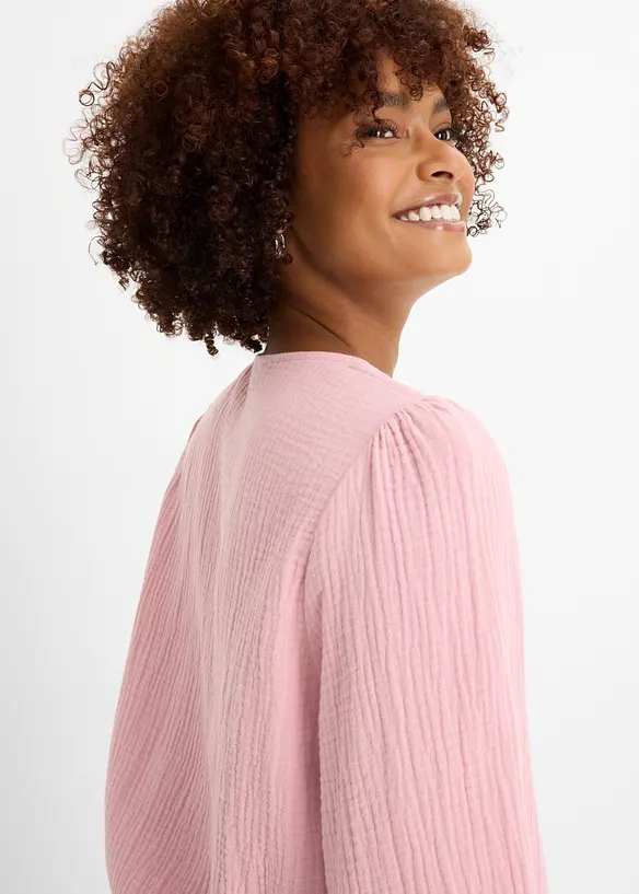 Oversize-Bluse aus softem Musselin, bonprix