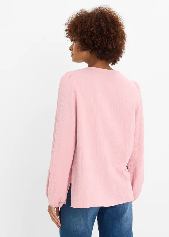 Oversize-Bluse aus softem Musselin, bonprix