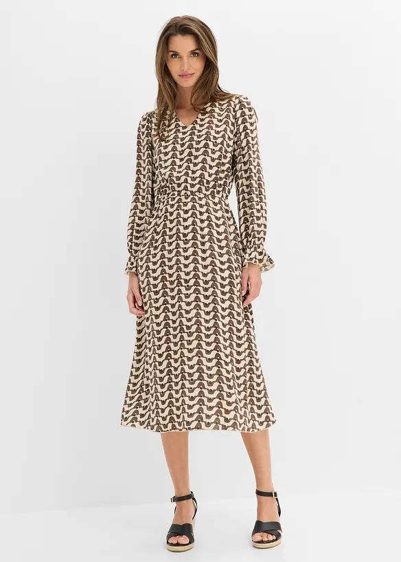 Robe midi en viscose fluide, bonprix