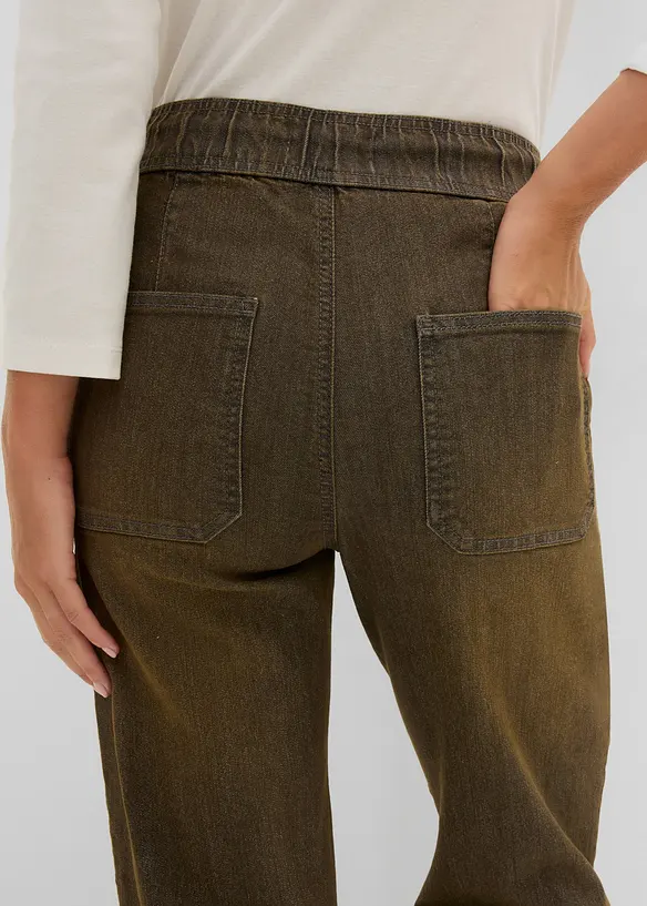 Straight-Jeans High Waist cropped, bonprix
