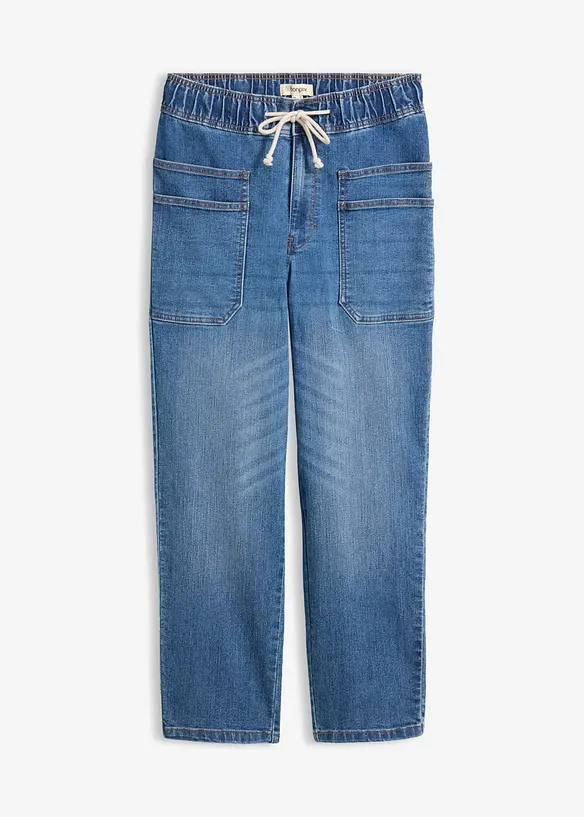 Straight-Jeans High Waist cropped, bonprix