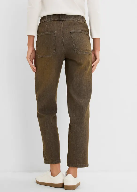 Straight-Jeans High Waist cropped, bonprix