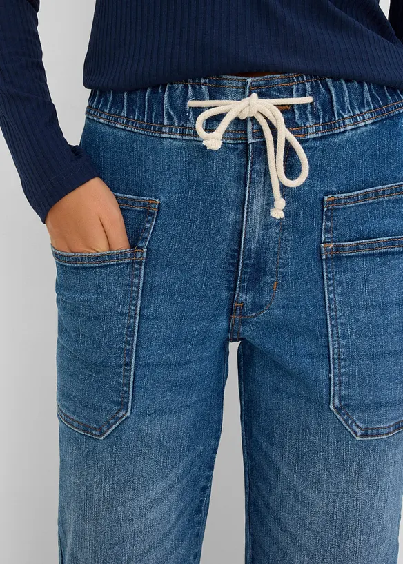 Straight-Jeans High Waist cropped, bonprix