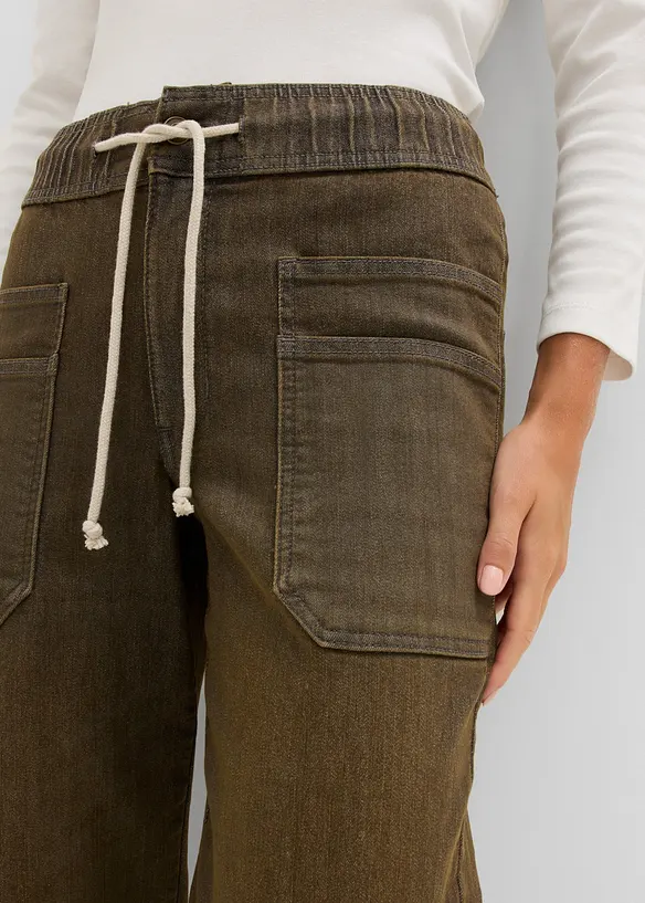 Straight-Jeans High Waist cropped, bonprix