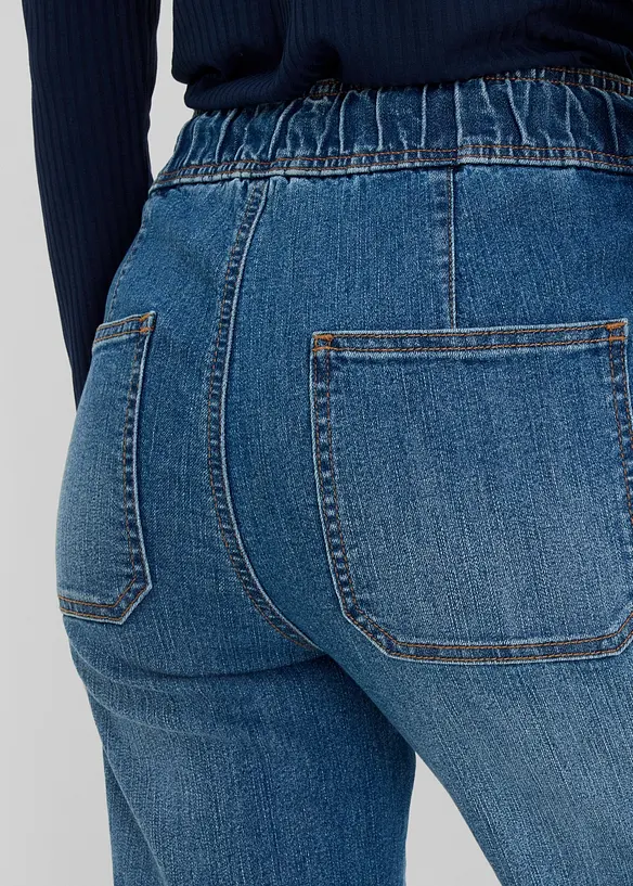 Straight-Jeans High Waist cropped, bonprix