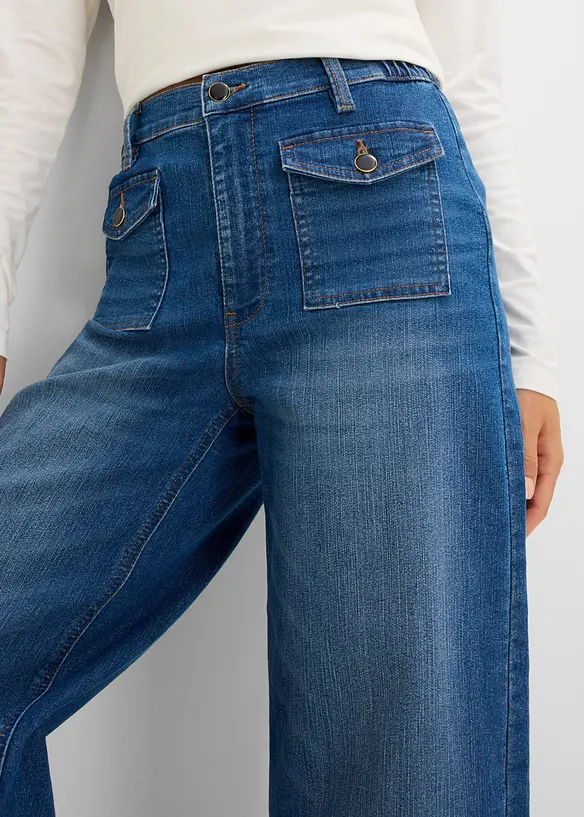 Jean large taille haute, bonprix