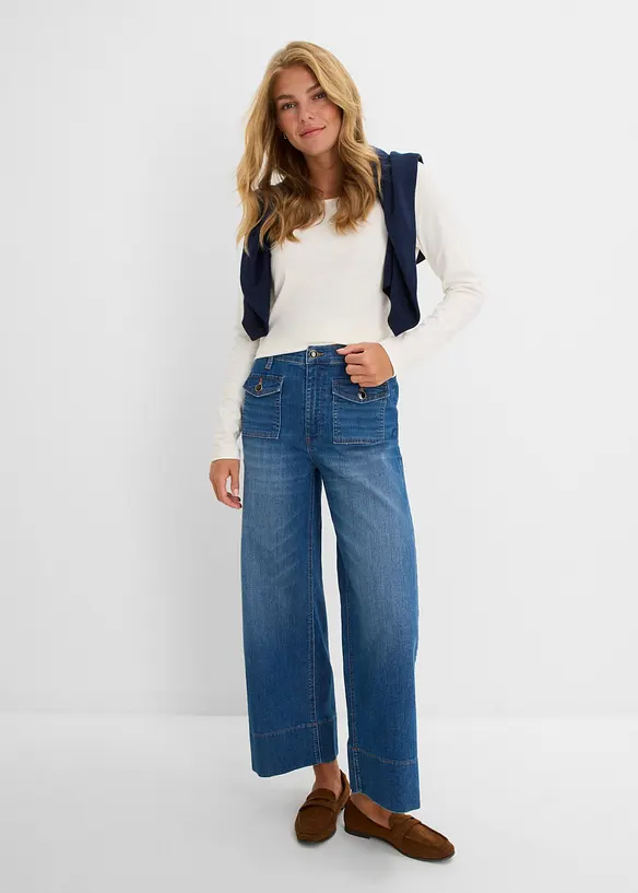 Jean large taille haute, bonprix