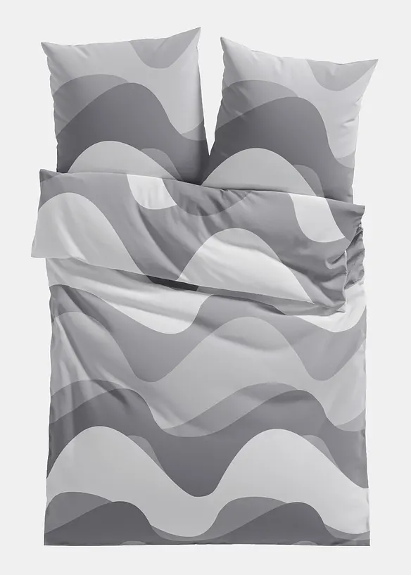 Parure de lit en coton m&eacute;lang&eacute;, bonprix