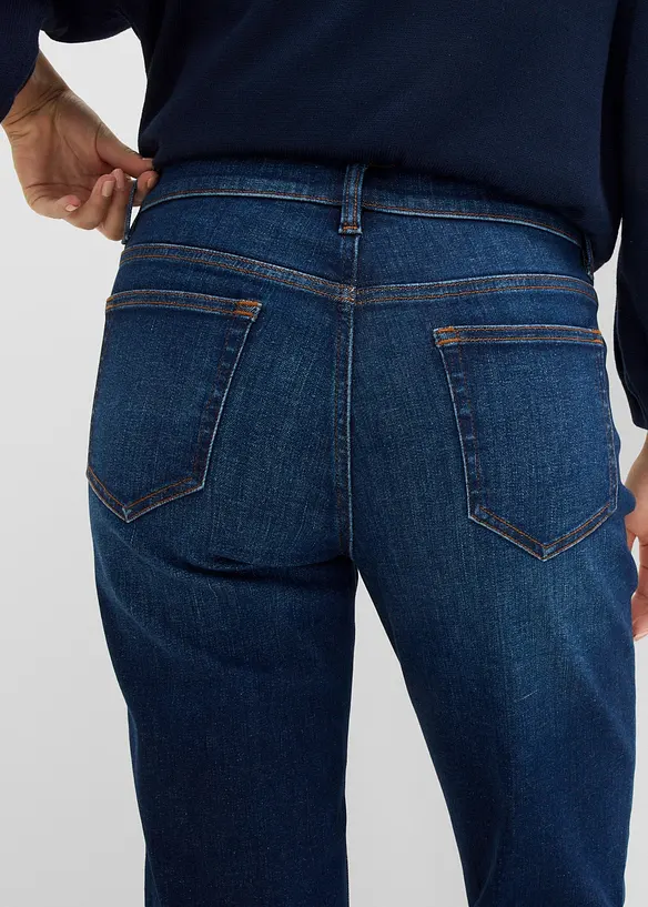 Jean droit, taille mi-haute, cropped, bonprix