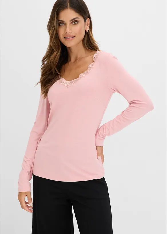 Langarmshirt aus softer Viskose, bonprix