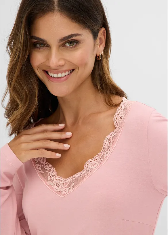 Langarmshirt aus softer Viskose, bonprix