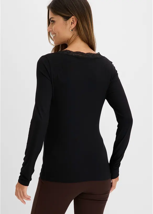 Langarmshirt aus softer Viskose, bonprix